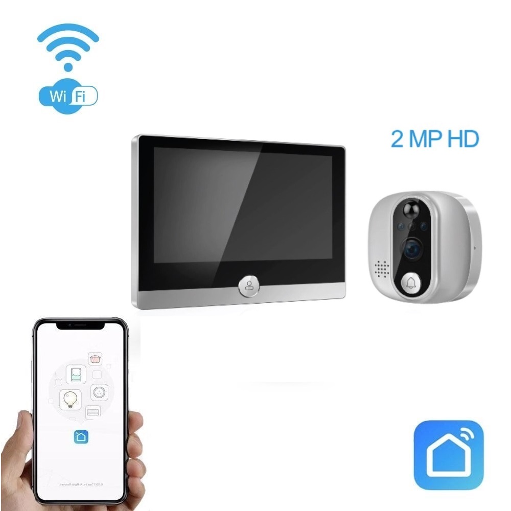 Išmanioji durų akutė-skambutis su Wi-Fi SmartHome